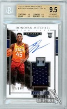 Donovan Mitchell 2017 Impeccable Rookie Jersey Autograph Card #150 77/99 BGS 9.5