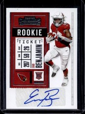 2020 Panini Contenders Eno Benjamin Auto Rookie Ticket #215 Cardinals Rookie