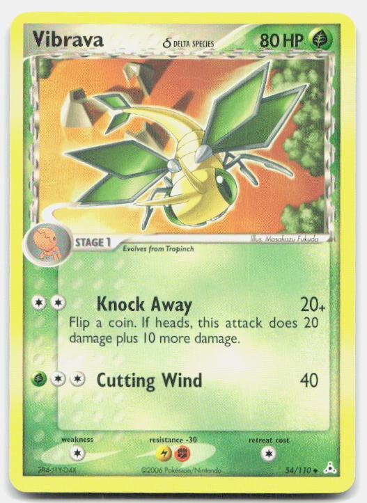 Holon Phantoms Vibrava 54/110 MP Pokemon Uncommon Tcg Card