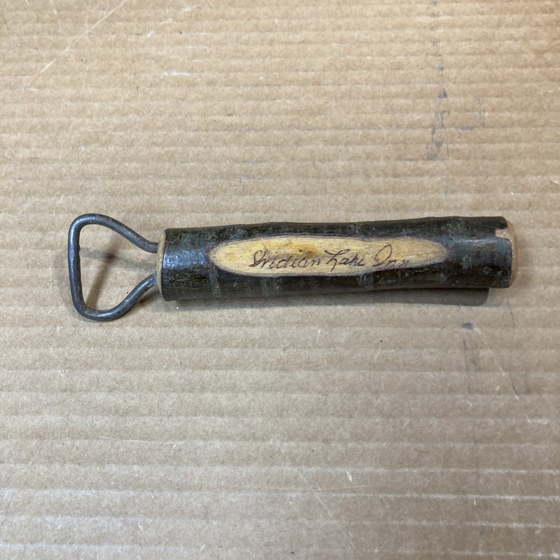 Vintage Indian Lake Inn , Maine Bottle Opener, Folk Art, Hotel Bar