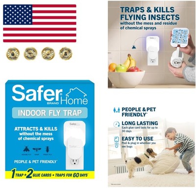 Home Indoor Fly Trap SH502 - 400 SQ FT Safe Bug Control with UV Light Attraction