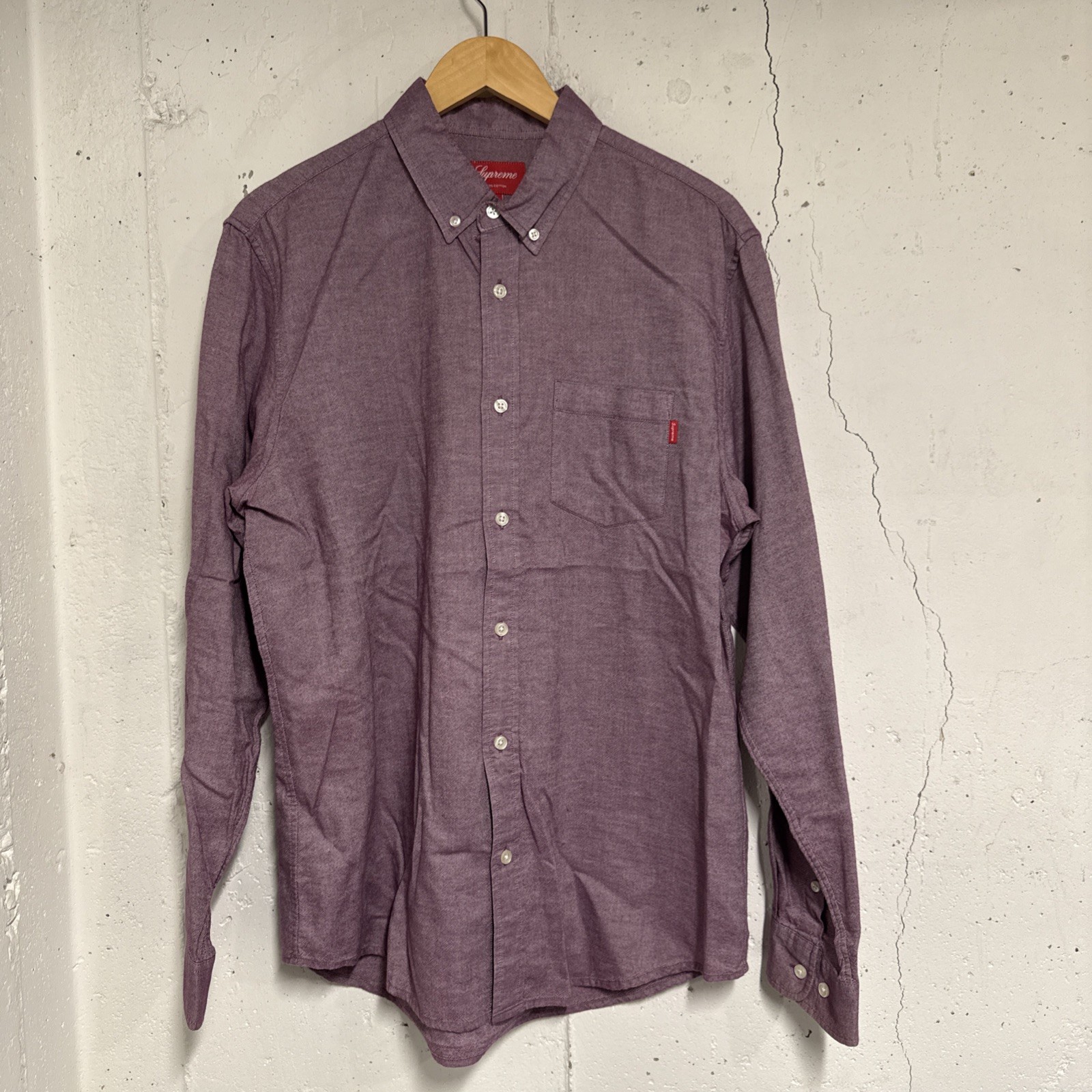 Supreme Long Sleeve Solid Button-Down Shirt Oxfor… - image 1