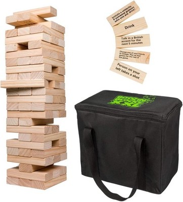 Extra Large Stack Tower Drinking Game w Carrying Case Stack up to 5 Ft Tall