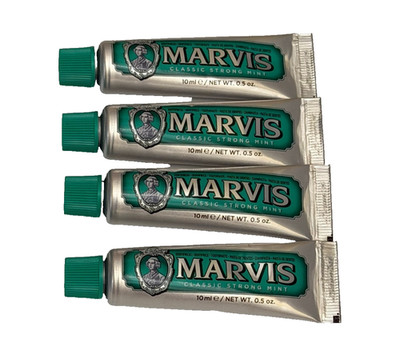 MARVIS Italian Luxury Toothpaste Premium Dental Classic Strong Mint 10ml x 4 NIP