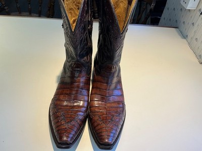 STALLION MAJESTIC GATOR PATINA BROWN SIZE 12 HARD TO FIND