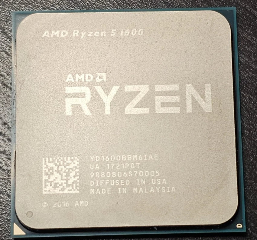 Ryzen 5 1600 AM4 6-Core 12-Thread 3.2-3.6GHz 65W Processor - Image 2 of 4