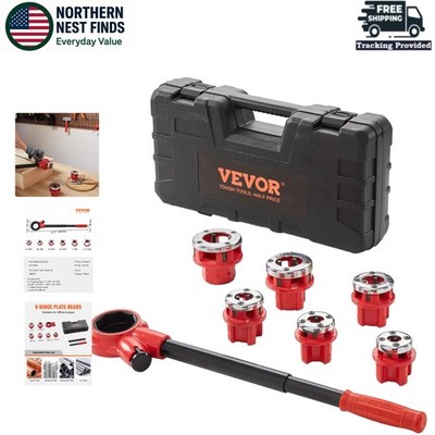 Compact Ratchet Pipe Threading Kit with Durable Dies - Ideal for DIY Projects