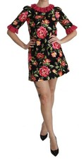 Dolce&Gabbana Women Multicolor Dress Cotton Floral Print Mini Bodycon IT 38 XS