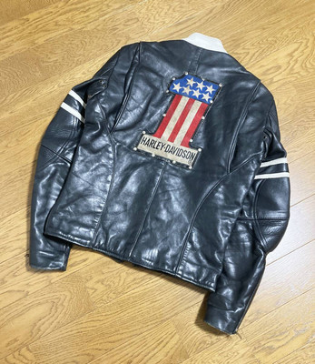 VANSON RJP Custom Patch Single Riders Biker Leather Jacket Size 34