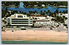 Vintage Postcard, Fort Lauderdale, Florida, The Marlin Beach Hotel, Ocean front