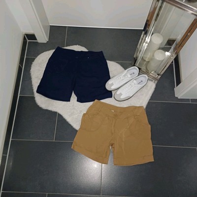 Neu Set sommer shorts bermuda 34 36 blau Senf denim baumwolle TopZustand