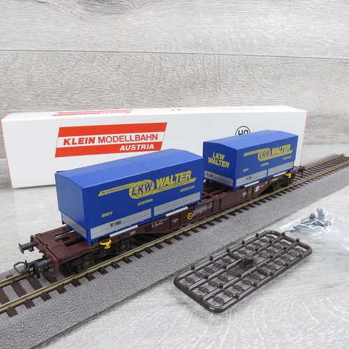 KLEIN MODELLBAHN 5162 - H0 - ÖBB - Containertragwagen LKW Walter - OVP - #M25865 | Condition: Gebraucht
