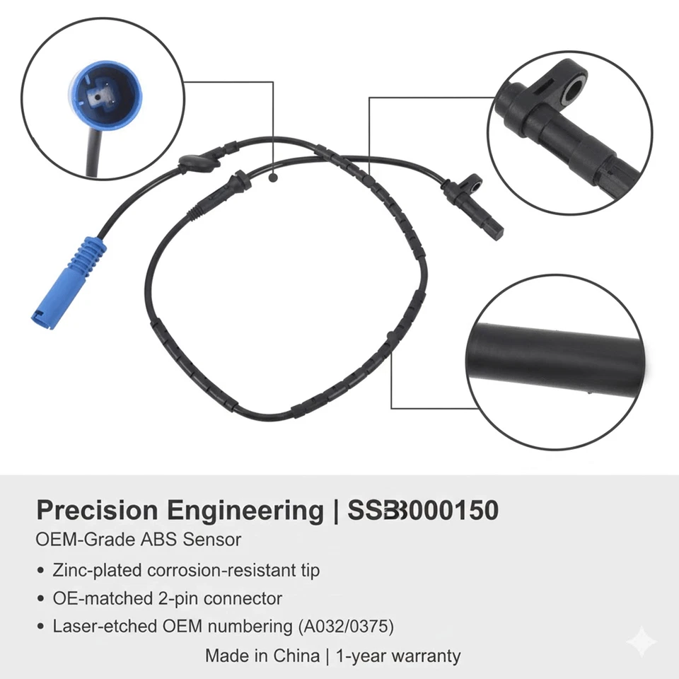 Sensor de velocidad de rueda ABS SSB000150 para Rover 75 2000-2005 delantero L/R Foto 4 de 4