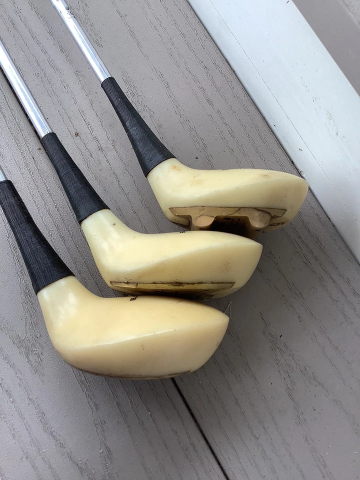 Cobra Ultramid Std. 1,3 &5 Golf Woods Set White R Flex John Daly 1991 - Image 2 of 4