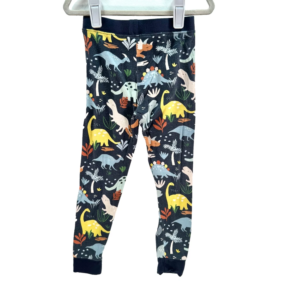 Conjunto de pijama de bambú de dinosaurio Little Sleepies manga larga pantalones unisex 2T Foto 4 de 4