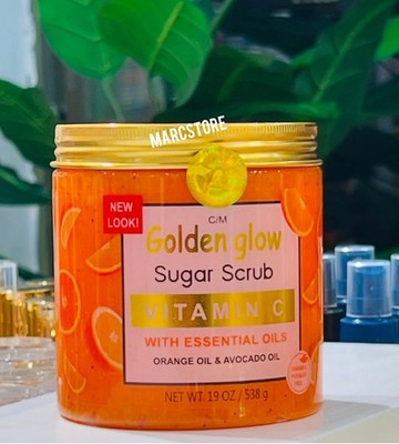 Golden GLOW Vitamin C Sugar Scrub With Essential Oils.