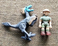 2 Animal Planet Toy Figures 4" Battle Dino  3" Safari Expedition Man