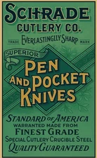Schrade Pen And Pocket Knives Company  Vintage Style Metal Sign Advertising