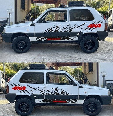 2 Komplettsatz Aufkleber Sticker Abstrakte Grafik Fiat Panda Sport 4x4