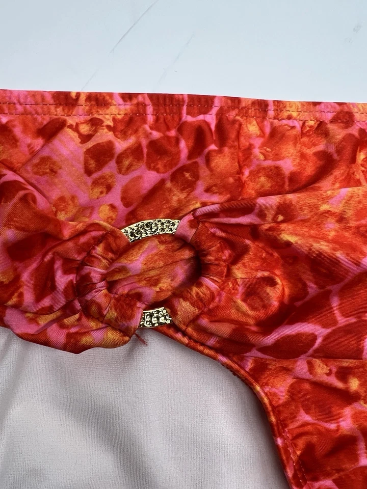 Antonio Melani Bikini Bottom Womens Large Sunset Sash Animal Print Swim Beach - Image 3 of 4