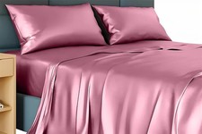Full Silk Sheet Set  True Silk Sheets Set -Hotel Luxury Bed Sheets - Extra So...