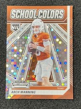 Arch Manning .. DONUTS .. Texas Longhorns .. 2025 Panini NIL SCHOOL COLORS Card
