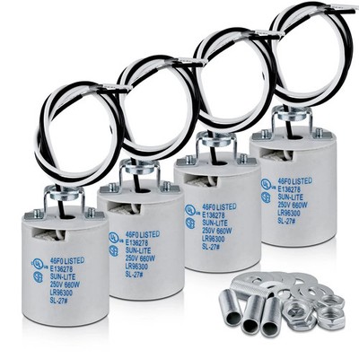 E26 Light Socket,Standard Medimun Screw Bulb Socket Lamp 4-Pack, White