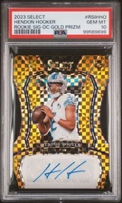 Hendon Hooker 2023 Select Rookie Signature Die-Cut Gold /10 PSA 10 - POP 1 SP