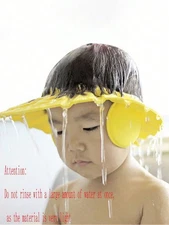 1pc Kids Bath Cap, Adjustable Baby Shower Cap, Soft Foam Material, Random Color