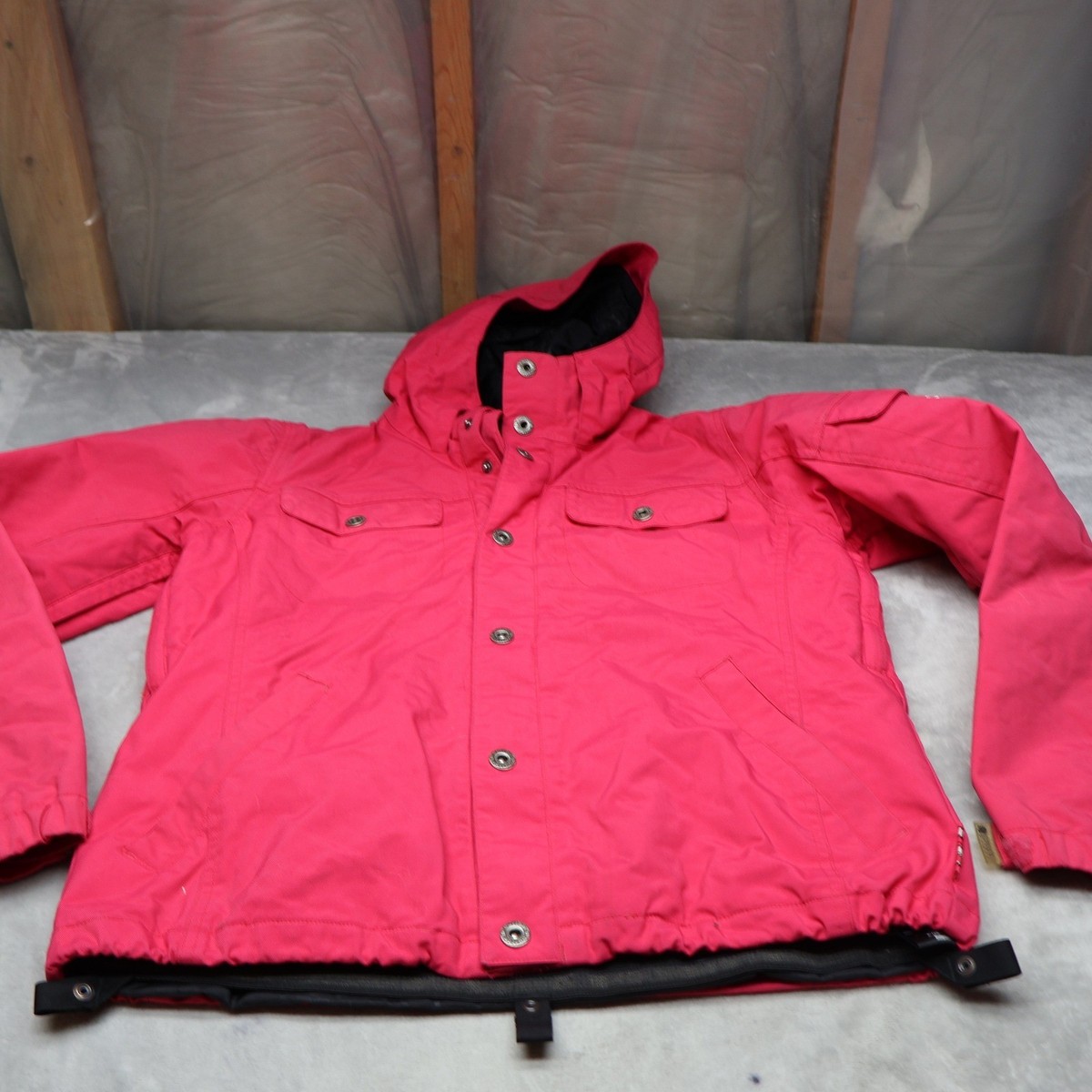 Burton Jacket Women Medium Pink Fleece Lined Insulated Wind Rain