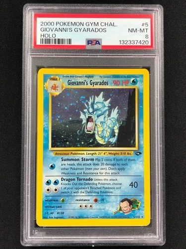 Pokemon 2000 Giovanni's Gyarados Holo 5/132 PSA 8