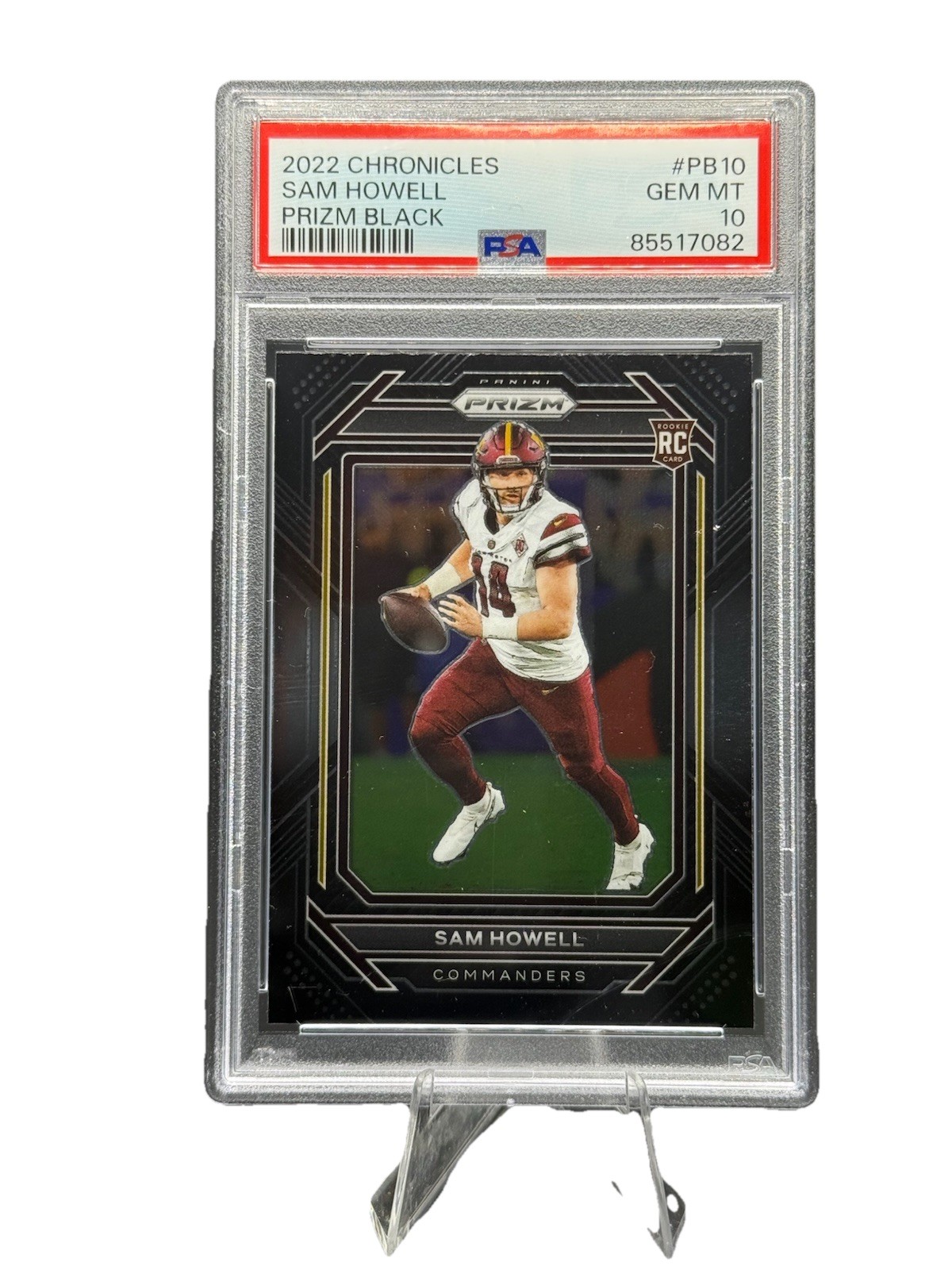 2022 Panini Chronicles - Prizm Black Sam Howell #PB-10 Silver (RC)