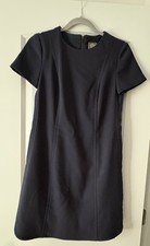 Vince Camuto Dark Navy Fit Flare Short Sleeve Dress Wear To Work Career Size 2