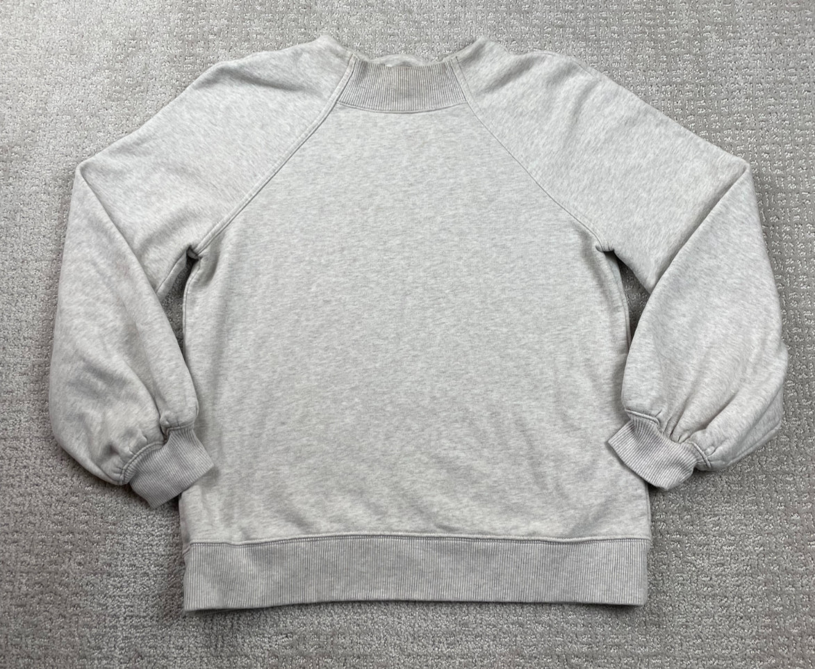 Banana Republic Sweatshirt Womens S Ivory Off White Crewneck Pullover Babydoll