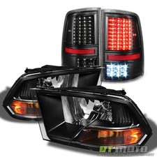 Blk Set 2009-2018 Dodge Ram 1500 2500 3500 Headlightsfull Led Tail Lights Lamps