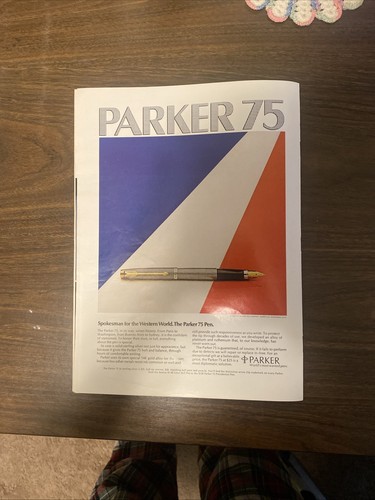1973 Parker 75 Pen Ad - The New Yorker Magazine