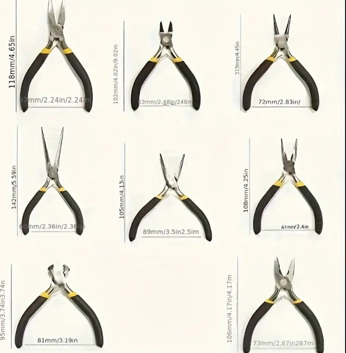 Set Of 8, Multi-Purpose Pliers Set
