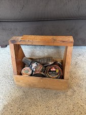 Vintage Wooden Esquire Footman Shoe Shine Caddy Box