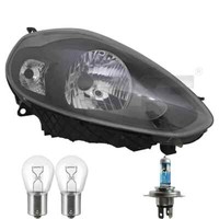 Scheinwerfer Rechts Schwarz H4/P21W FüR Fiat Punto 199_ 199 Inkl. Osram Lampen