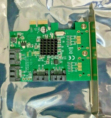 IO Crest 4 Port SATA III PCI-e 2.0 x1 Controller Card Marvell Non-RAID