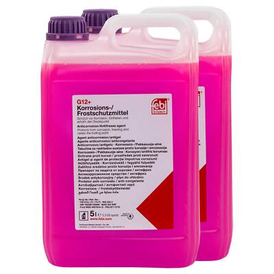 Kühlerfrostschutz Konzentrat Febi G12+ 2 X 5 Liter Violett für Opel Peugeot VW