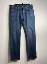 John Varvatos USA Jeans Men  s 32 Dark Wash Denim Zip Fly 5 Pocket Straight EUC