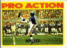 1972 Topps Football Bob Lee Pro Action