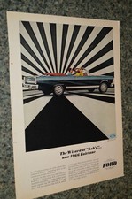 1965 Ford Fairlane Gt Convertible Original Advertisement Print Ad 65