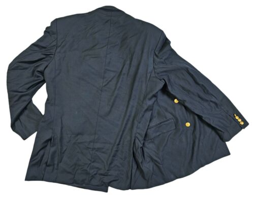 HOT VTG Men BURBERRYS STOCKWOOD DOUBLE BREAST GOLD BUTTONS WOOL NAVY BLAZER 44 L - Picture 3 of 15