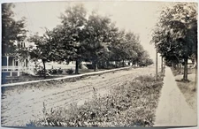 EAST ROCHESTER NEW YORK E. ELM ST 1909 RPPC Postcard Dirt Road Monroe County D6