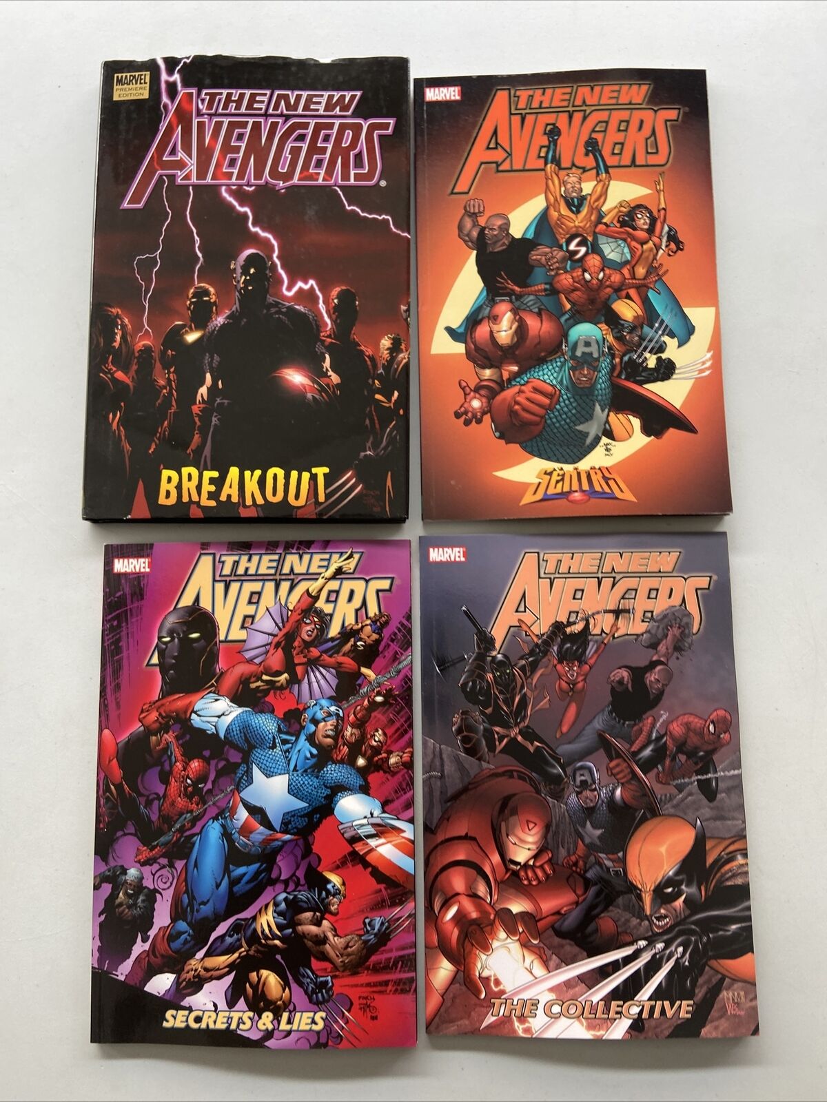 LOT of 4 The New Avengers Vol 1-4 TPB Trade Paperback Graphic Novel Marvel