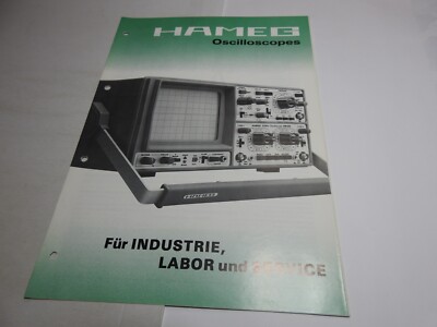 Hameg Prospekt Programm 1983 Oscilloscopes für Industrie -Labor und Service