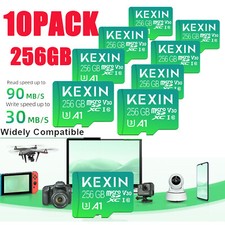 10Pack 256GB Micro SD Cards SD Card Fast Flash TF Card Memory For Camera/GOPRO