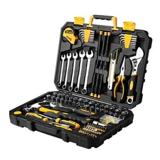 DEKOPRO 158 Piece Tool Set-General Household Hand Tool Kit,Auto Repair Tool Set,